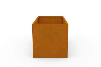 Modern metal planter for flowers - Corten steel - dimensions 60x120x60 cm