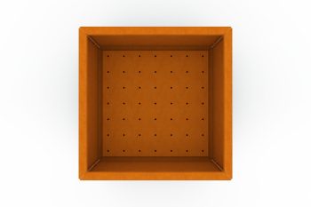Modern metal planter for flowers - Corten steel - dimensions 60x60x30 cm