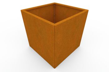 Modern metal planter for flowers - Corten steel - dimensions 60x60x60 cm