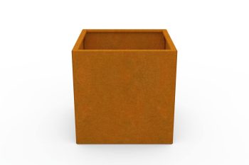 Modern metal planter for flowers - Corten steel - dimensions 60x60x60 cm