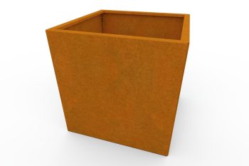 Modern metal planter for flowers - Corten steel - dimensions 60x60x60 cm