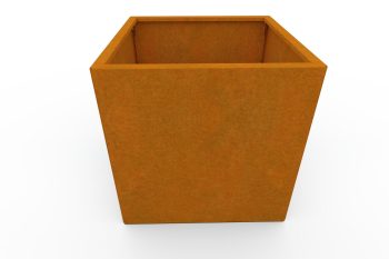 Modern metal planter for flowers - Corten steel - dimensions 60x60x60 cm