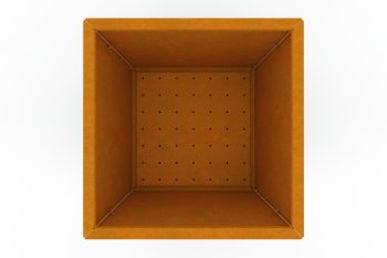 Modern metal planter for flowers - Corten steel - dimensions 60x60x60 cm