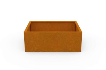 Modern metal planter for flowers - Corten steel - dimensions 60x80x30 cm