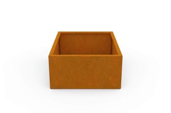 Modern metal planter for flowers - Corten steel - dimensions 60x80x30 cm