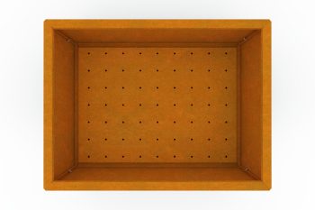 Modern metal planter for flowers - Corten steel - dimensions 60x80x30 cm