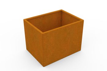 Modern metal planter for flowers - Corten steel - dimensions 60x80x60 cm