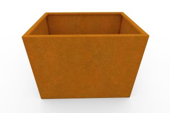 Modern metal planter for flowers - Corten steel - dimensions 60x80x60 cm