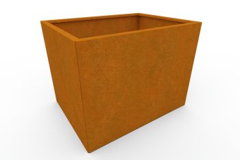 Modern metal planter for flowers - Corten steel - dimensions 60x80x60 cm