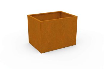 Modern metal planter for flowers - Corten steel - dimensions 60x80x60 cm