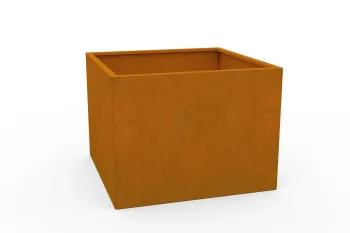 Corten planter 80x80x60 cm - side view