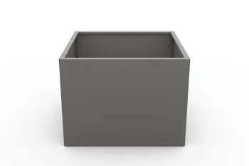 Planter 80x80x60 cm RAL9007 FS - front view