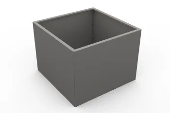 Planter 80x80x60 cm RAL9007 FS - side view