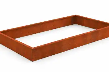 Corten steel raised bed 100×150×15 cm made of 1.5 mm Corten steel