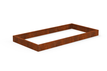 Corten Steel Raised Bed 100×200×15 cm