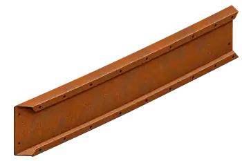 Corten steel garden edging, 80 cm long, with a brown-orange patina